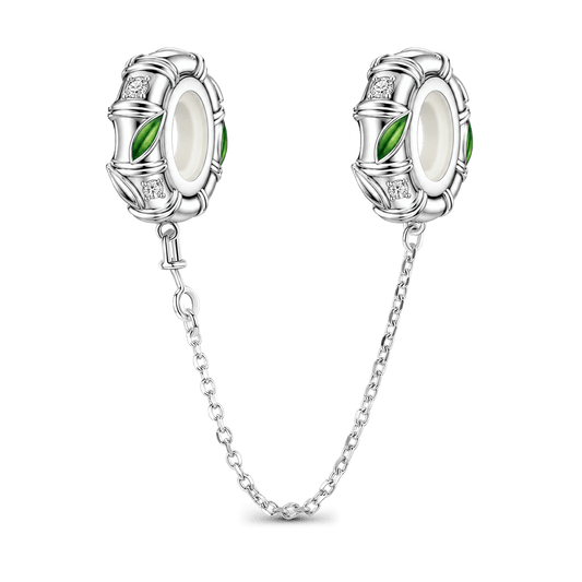 Gnoce Unbroken Bamboo Safety Chain Platinum-plated Silver Blend_1