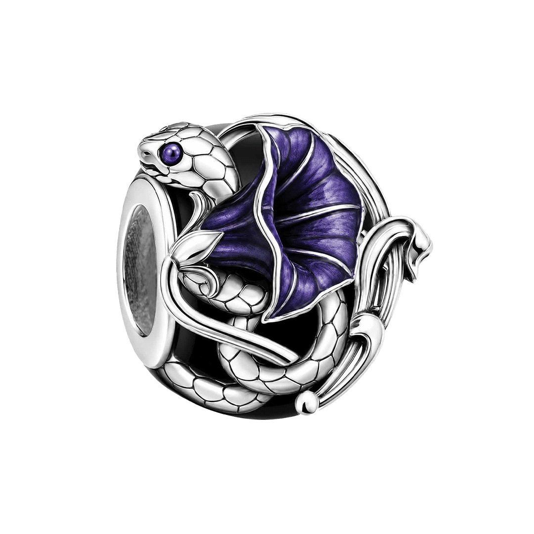 Gnoce Glow-in-the-dark Temptress Datura Bead Platinum-plated Silver Blend_1