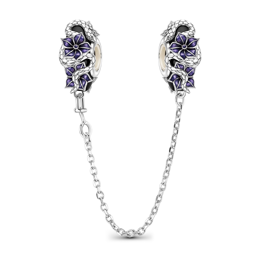 Gnoce Glow-in-the-dark Temptress Datura Safety Chain Platinum-plated Silver Blend_2