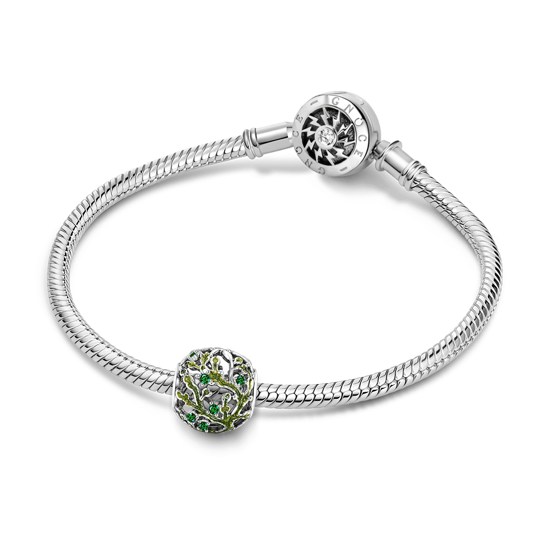 Gnoce The Unseen Moss Bead Platinum-plated Silver Blend_3