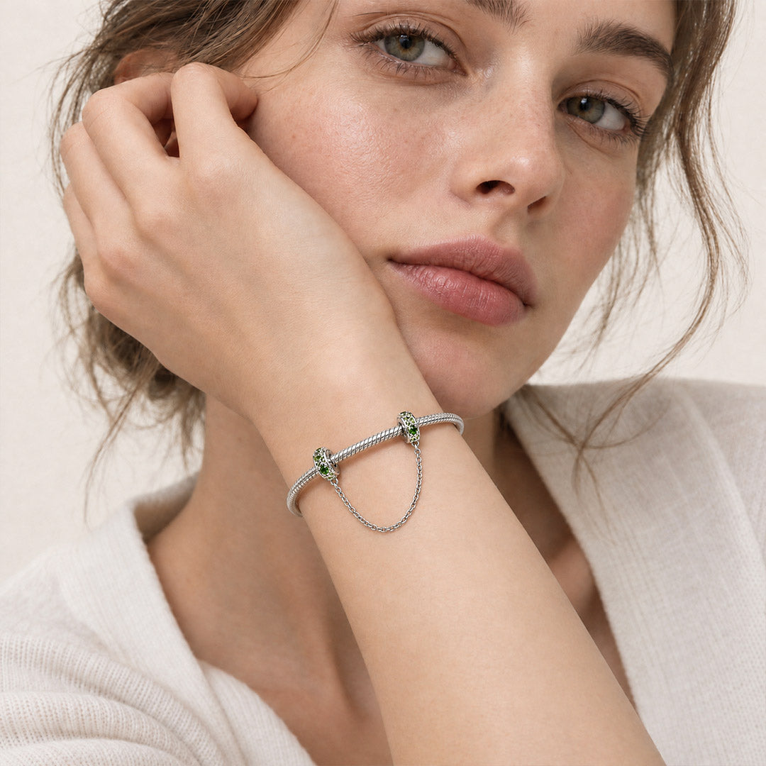 Gnoce The Unseen Moss Safety Chain Platinum-plated Silver Blend_4