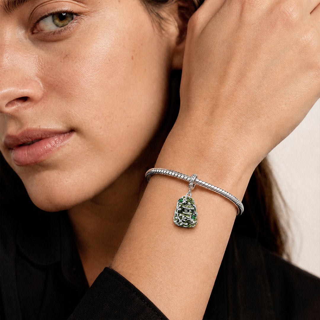 Gnoce The Unseen Moss Clasp Dangle Charm Platinum-plated Silver Blend_4