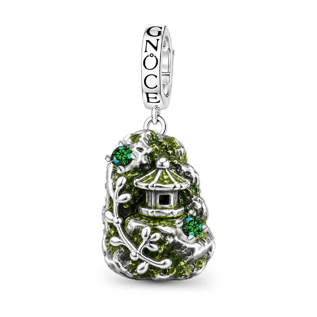 Gnoce The Unseen Moss Clasp Dangle Charm Platinum-plated Silver Blend_1