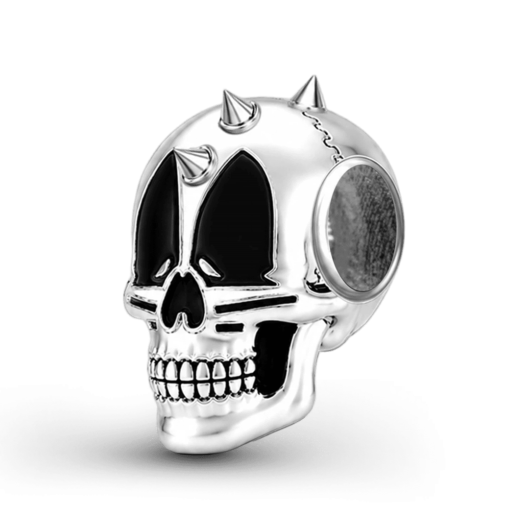 Gnoce Halloween Punk Skull Bead Glow-in-the-dark Platinum-plated Silver Blend_6