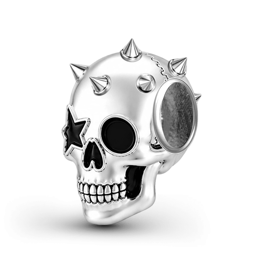 Gnoce Halloween Punk Kiss Band Catman Skull Bead Glow-in-the-dark Platinum-plated Silver Blend_6