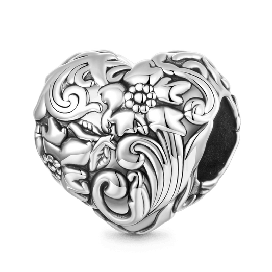Gnoce Vintage Pattern Heart Charm_1