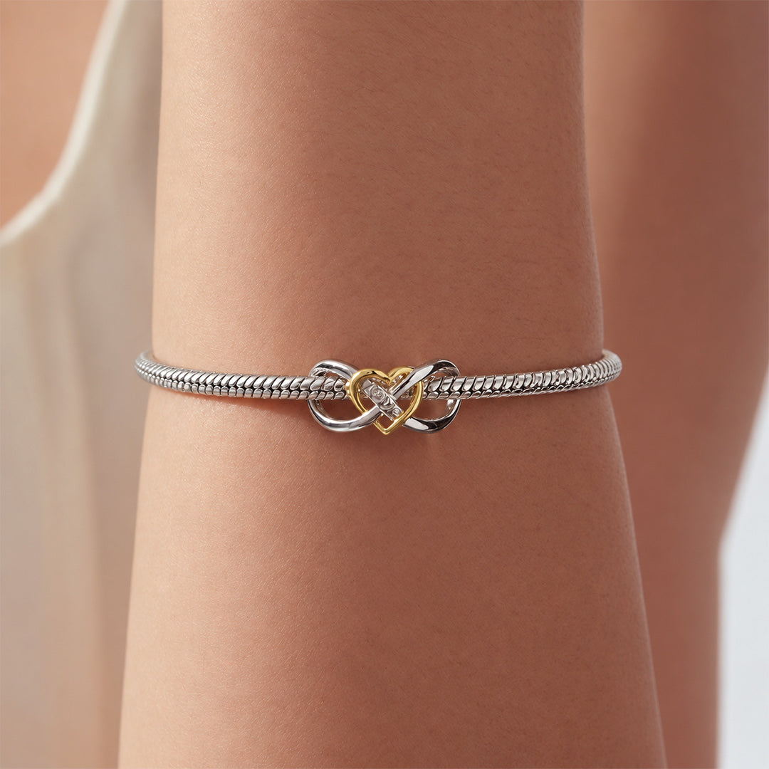 Gnoce Two Tone Infinity Heart Knot Charm_3