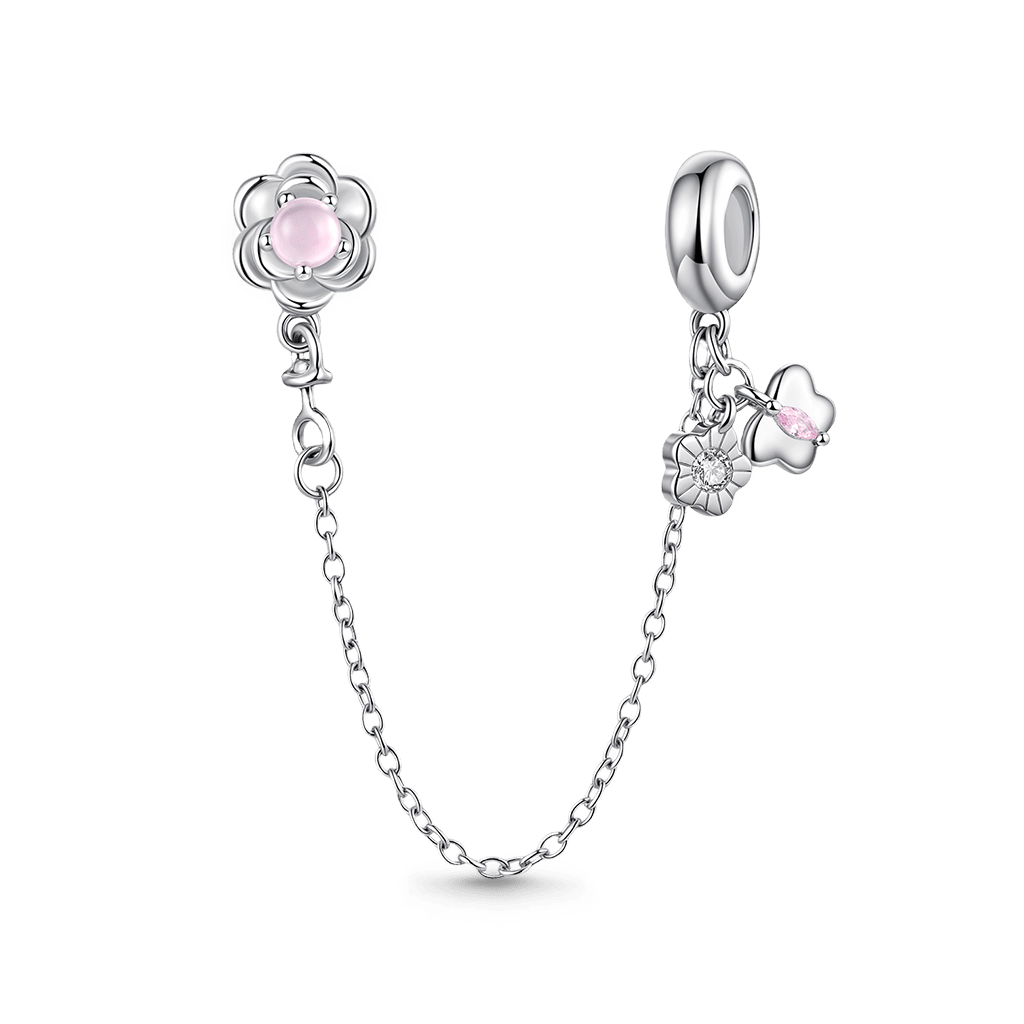Gnoce Spring Flower Butterfly Silicone Safety Chain Charm_1