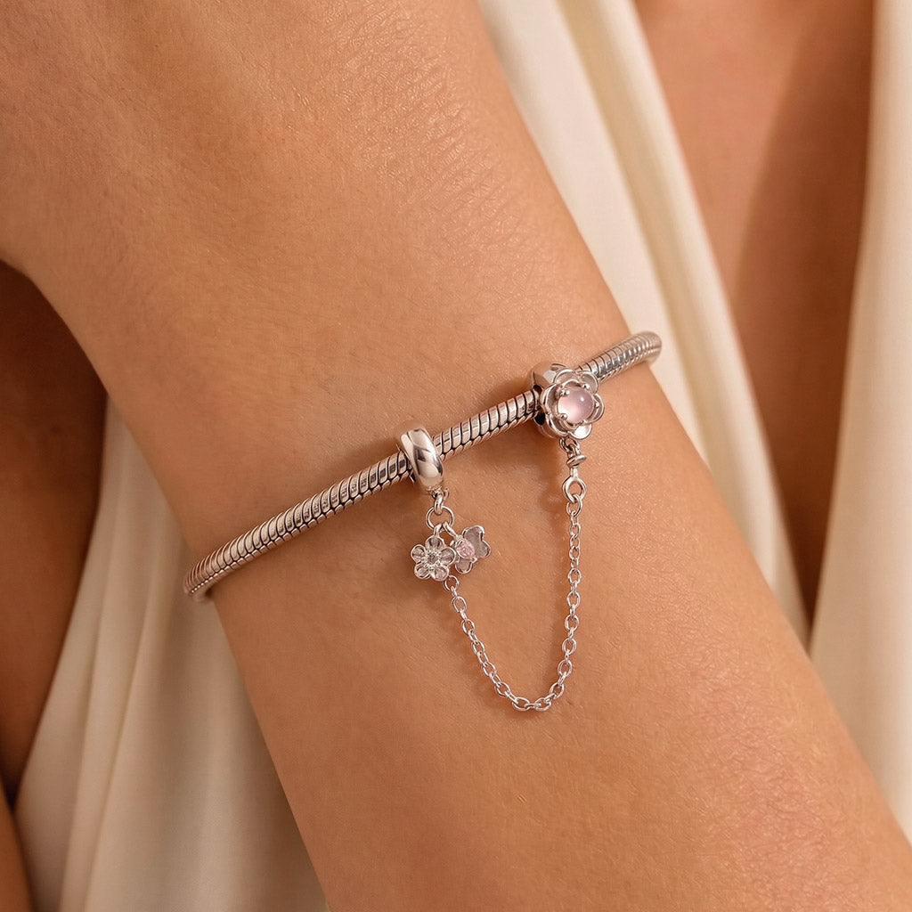 Gnoce Spring Flower Butterfly Silicone Safety Chain Charm_2