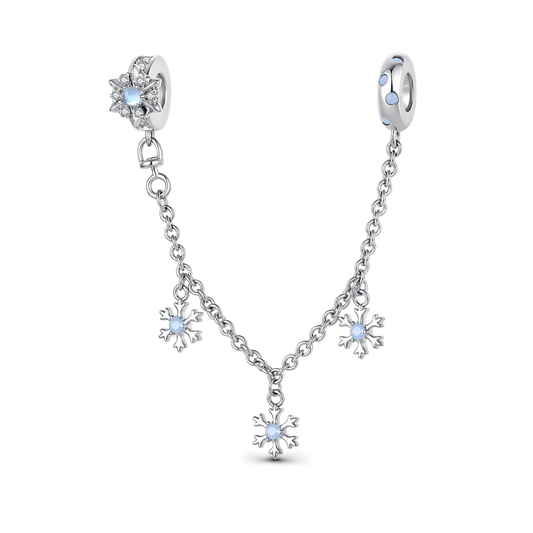 Gnoce Snowflake Pattern Safety Chain Charm_1