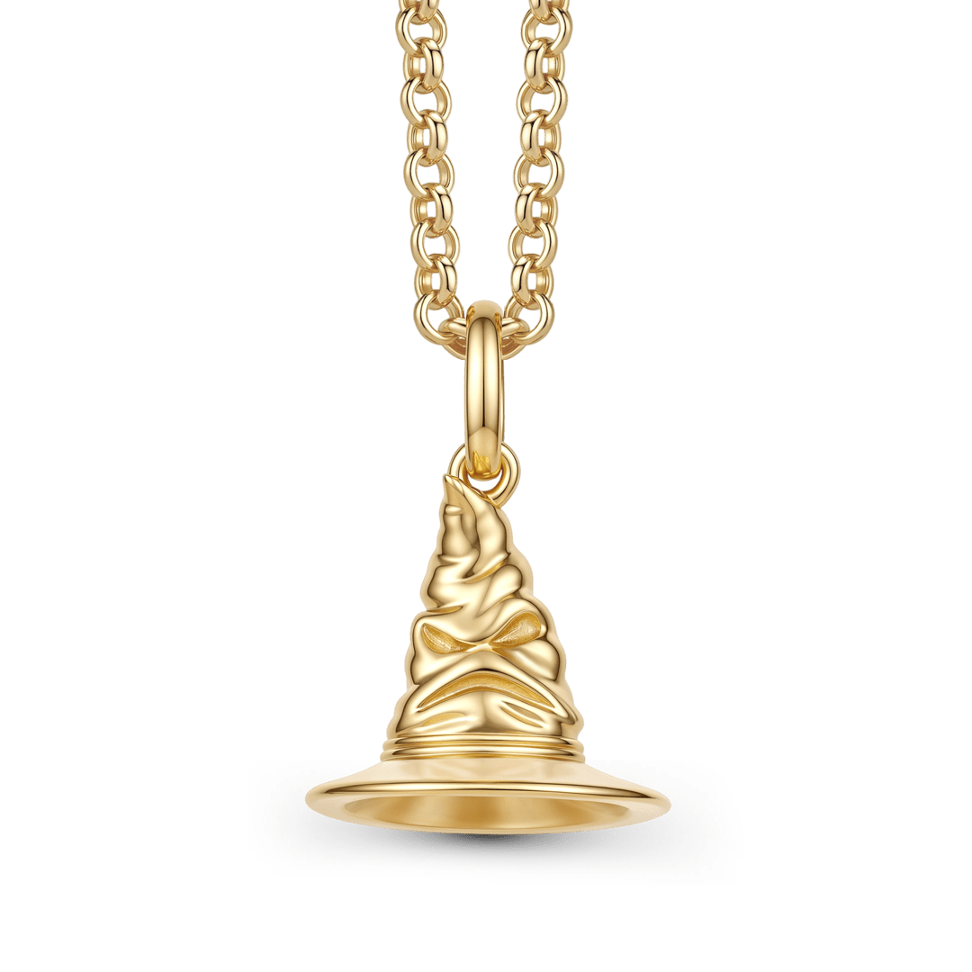 Gnoce Harry Potter Sorting Hat Gold‑Tone Necklace_1