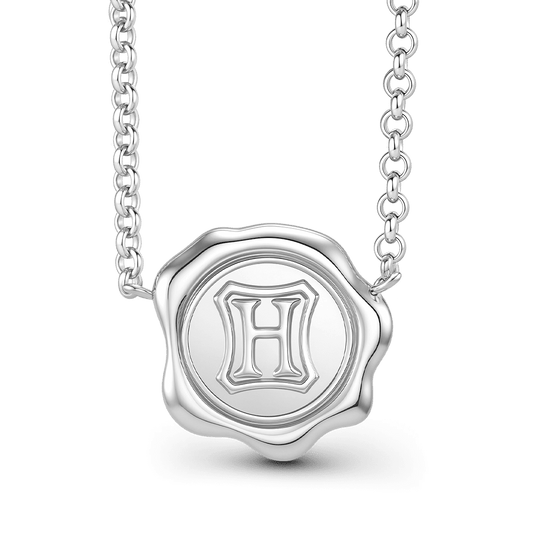 Gnoce Harry Potter Hogwarts H Wax Seal Silver‑Tone Necklace_1