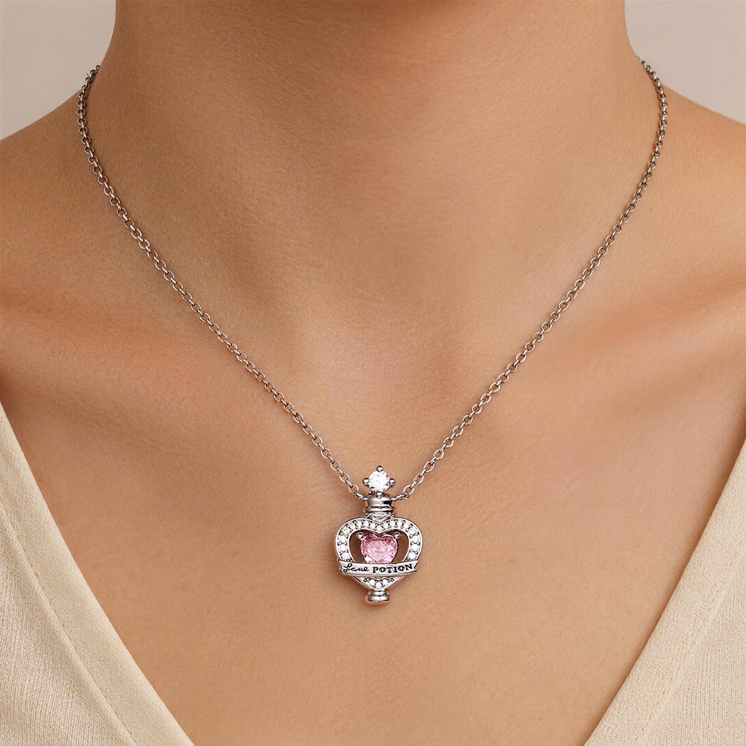 Gnoce Harry Potter Amortentia Potion Pink Heart Necklace_2
