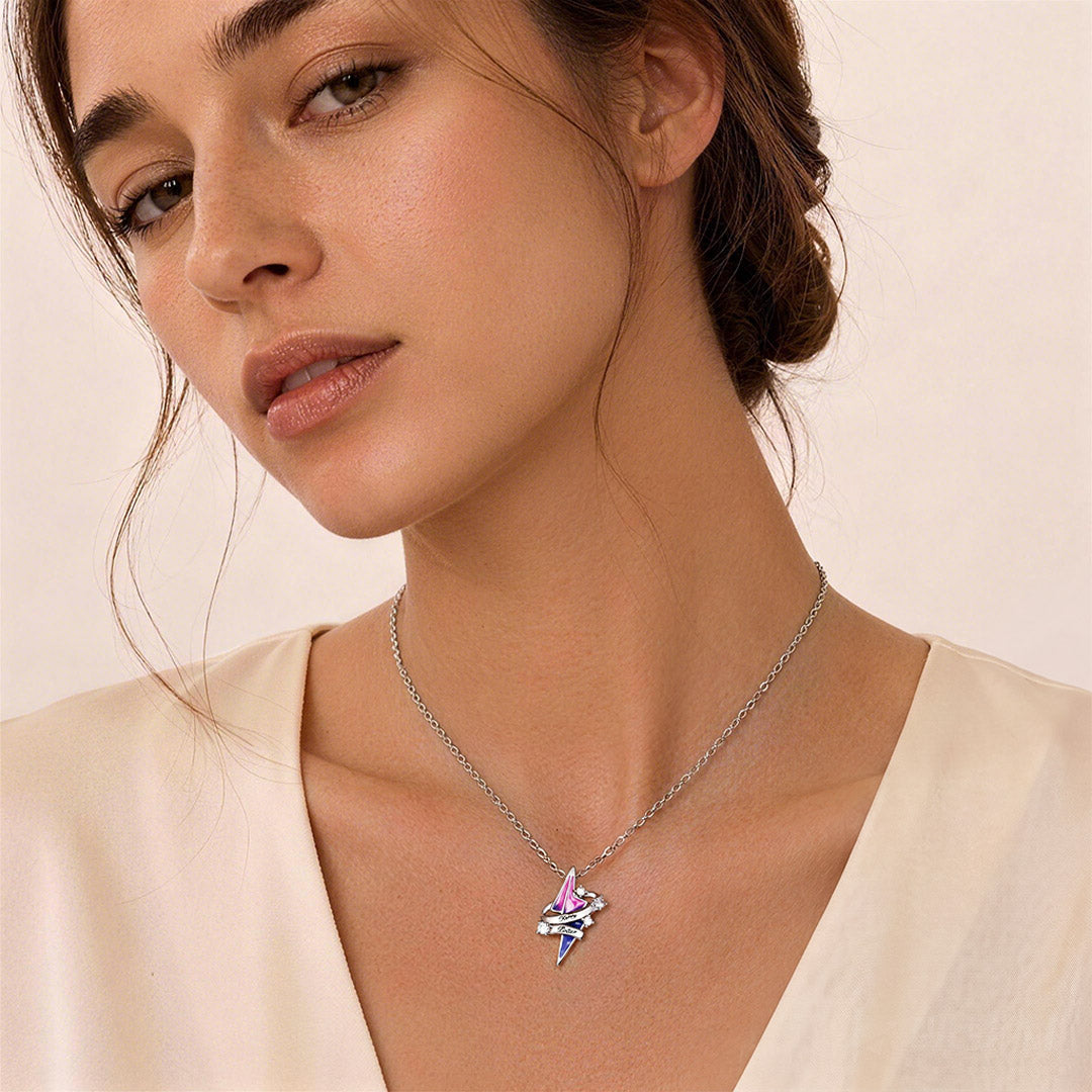Gnoce Harry Potter Glow‑in‑the‑Dark Lightning Bolt Gradient Ribbon Necklace_4