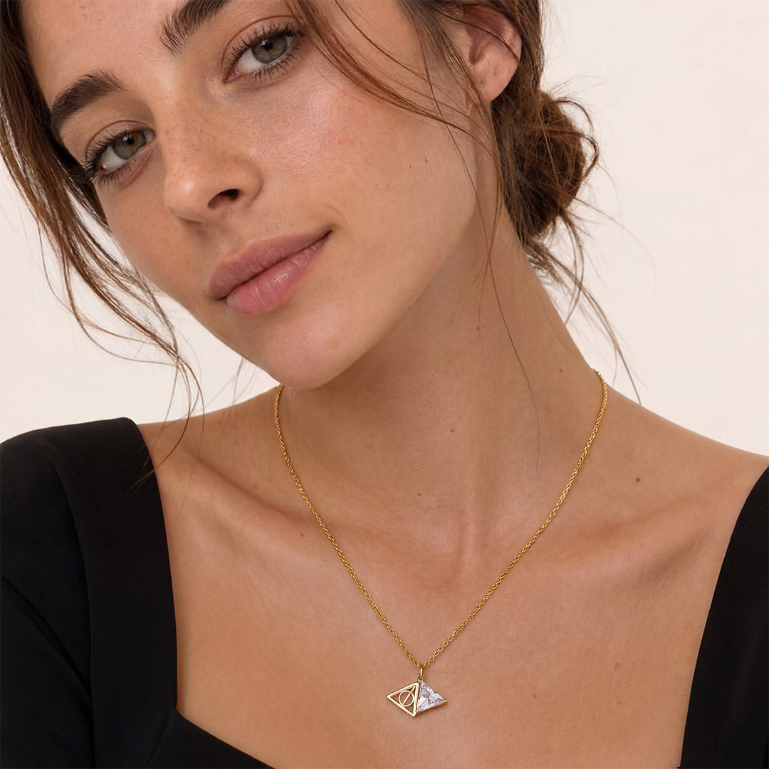 Gnoce Harry Potter Deathly Hallows Triangle Necklace_3
