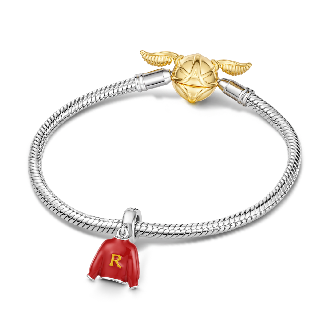 Gnoce Harry Potter Weasley Red R Letter Sweater Dangle Charm_4