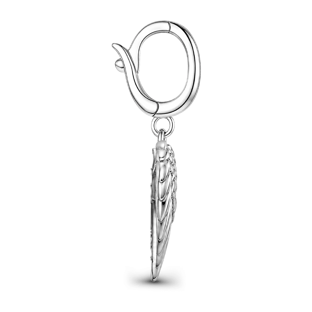 Gnoce Religious Series Cross Name Engraving Birthstone Clasp Dangle Charm Platinum-plated Silver Blend_4