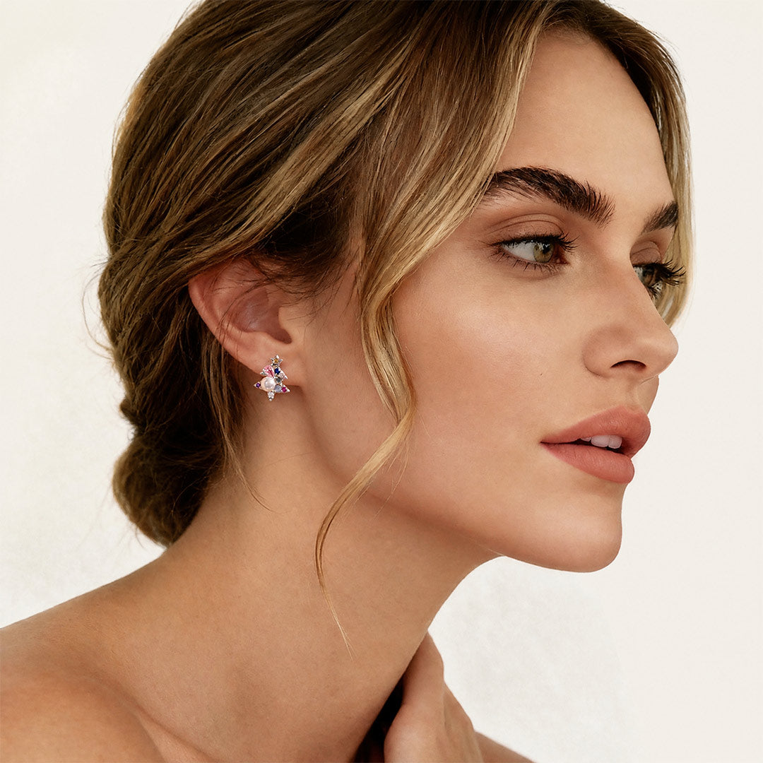 Gnoce Silver Christmas Tree Stud Earrings_3
