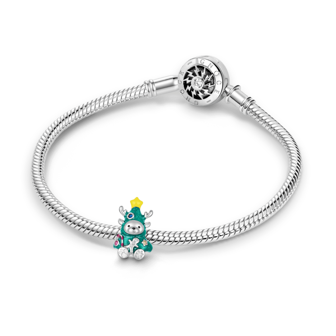 Gnoce Bear Christmas Tree Outfit Pattern Bead Charm_3