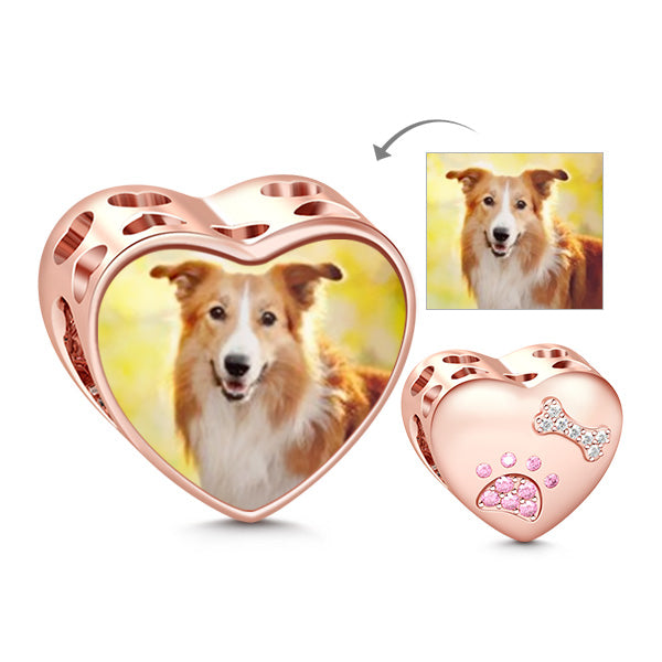 Gnoce Pet Paw Print Photo Charm_1
