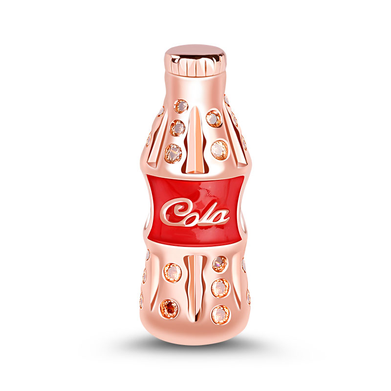 Gnoce Cola Rose Red CZ Charm_1