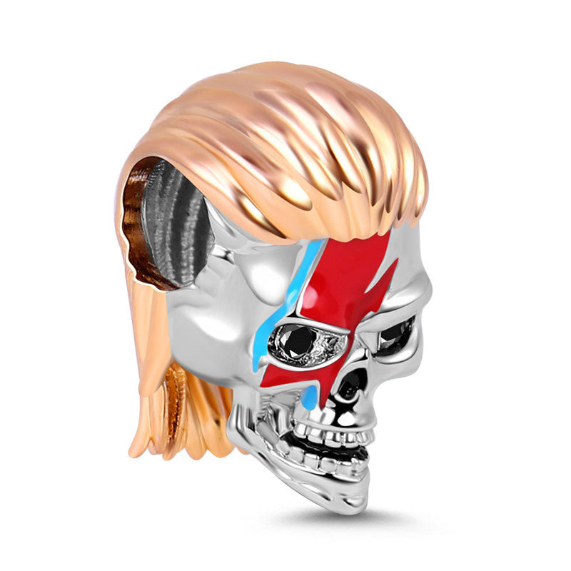 Gnoce Rock Skull Rose Gold Plated Charm_2