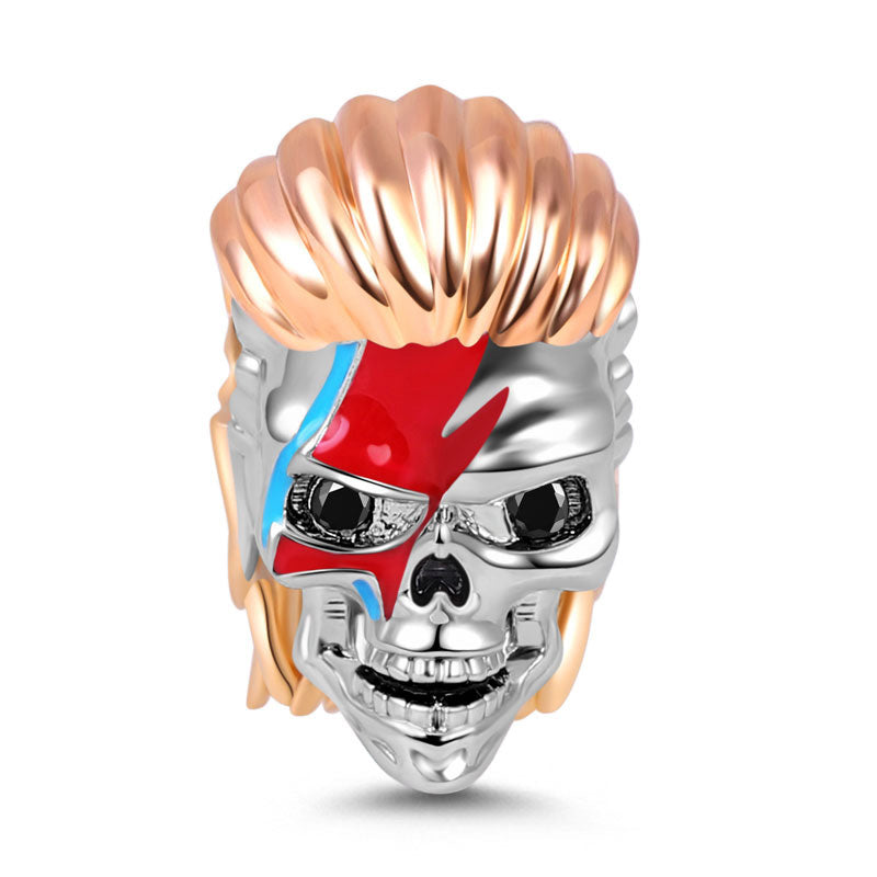Gnoce Rock Skull Rose Gold Plated Charm_1
