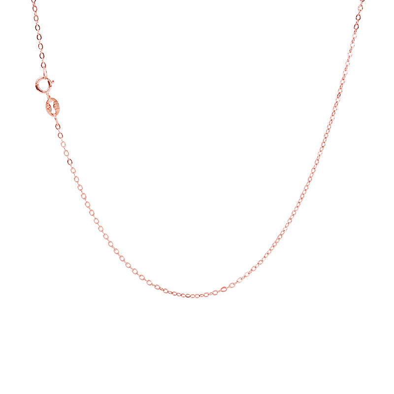 Gnoce "With You Together" Handcrafted 925 Sterling Silver Basic Cassic Style Necklace 18K Rose Gold Plated_1