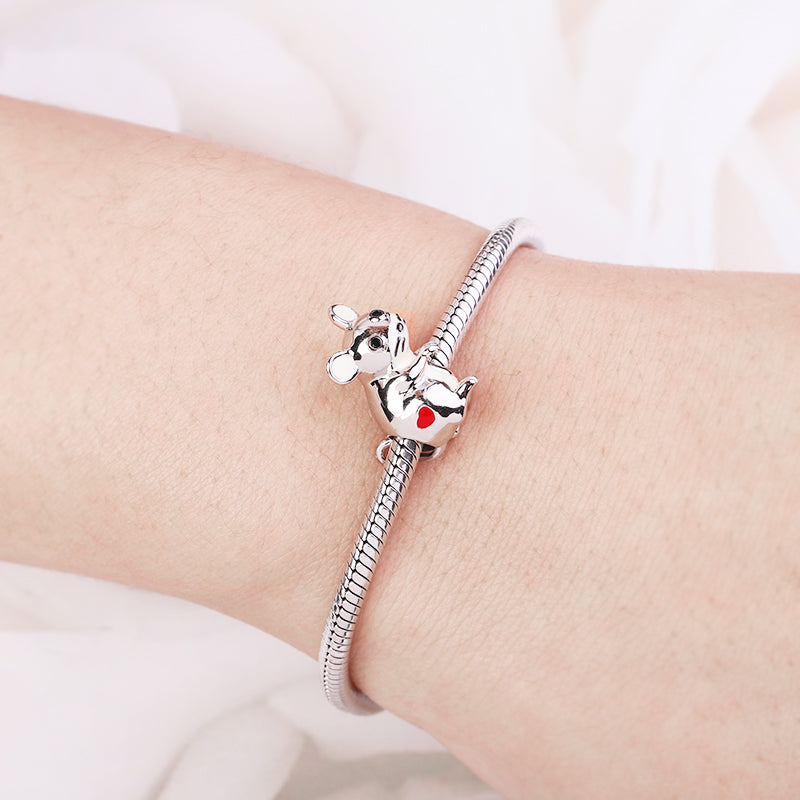 Gnoce Mouse Charm Platinum-plated Silver Blend_3