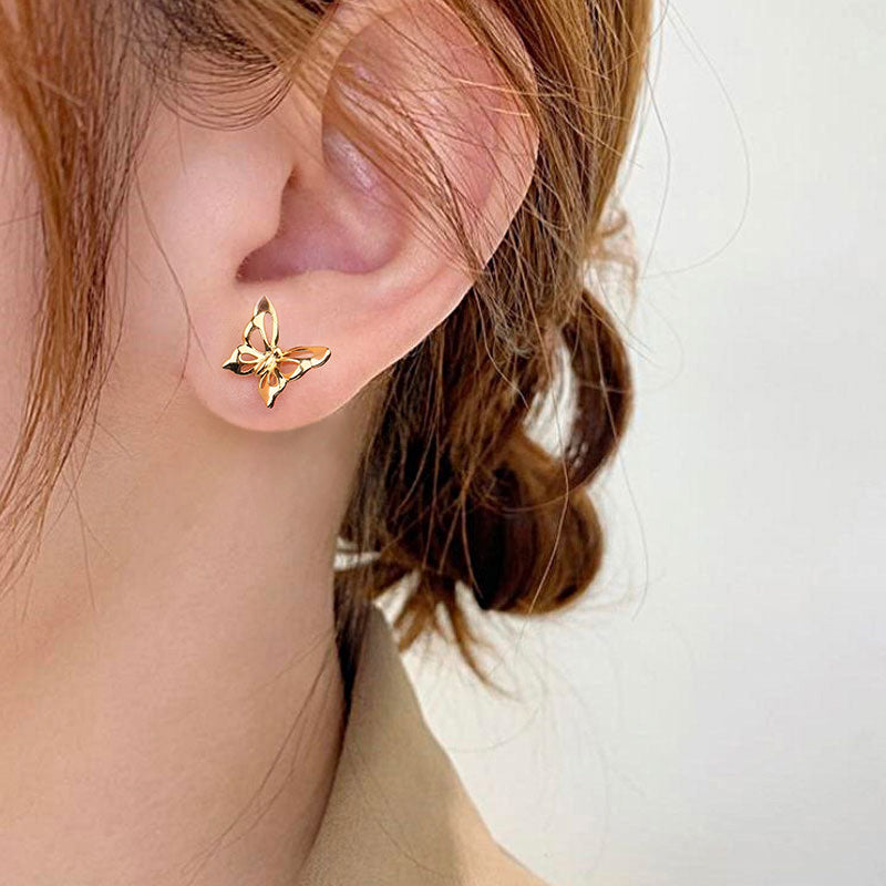 Gnoce Dancing Butterfly Stud Earrings_3