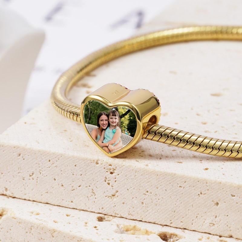 Gnoce Love Mom Heart Photo Charm_2