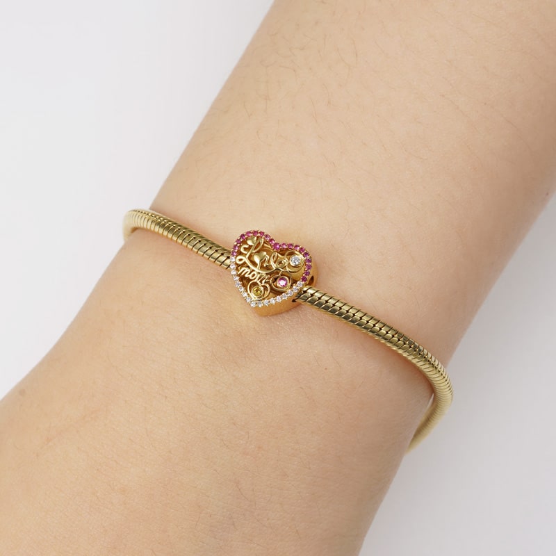 Gnoce Love Mom Heart Photo Charm_3