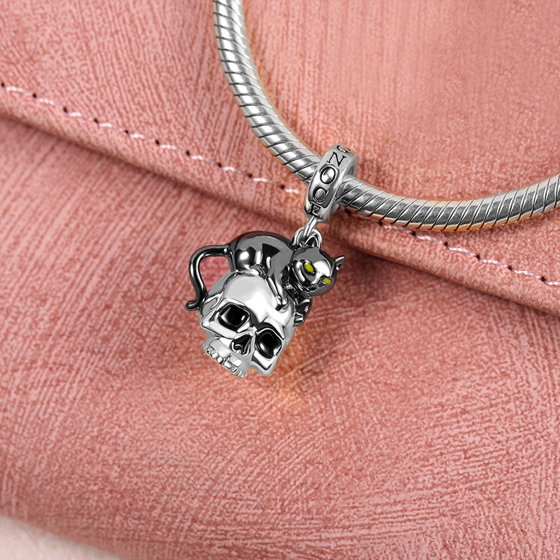 Gnoce Black Cat Skull Charm_2